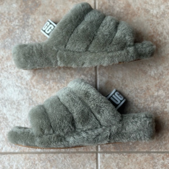 Ugg Fluff Yeah Slide Slipper - Burnt Olive - Picture 1 of 4
